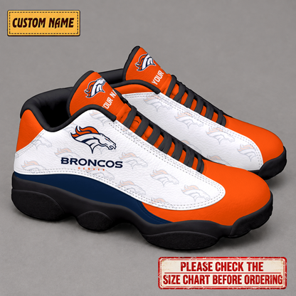 LIMITED EDITION - NEW CUSTOMIZED NFL13 DVB DENVER BRONCOS AIR JORDAN 13 LOW TOP SNEAKER