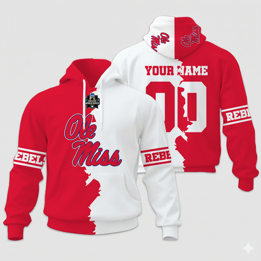 LIMITED EDITION - NEW CUSTOMIZED NCAA CWS13 OMR OM REBELS UNISEX HOODIE & ZIP HOODIE