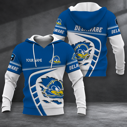 ELITE EDITION - NEW CUSTOMIZED NCAA CFH14 DFH DELAWARE FIGHTIN' BLUE HENS HOODIE, ZIP HOODIE, T-SHIRT, POLO SHIRT, ZIP POLO SHIRT & SWEATSHIRT