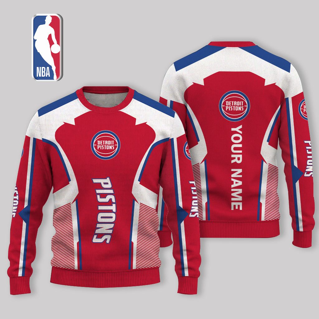 LIMITED EDITION - NEW CUSTOMIZED NBA14 DPI DETROIT PISTONS UGLY SWEATER