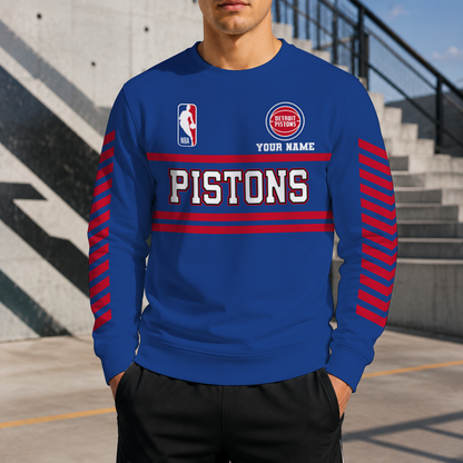 FINAL SALE - NEW CUSTOMIZED NBA14 DPI DETROIT PISTONS UNISEX SWEATSHIRT