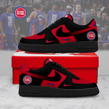 FINAL SALE - NEW CUSTOMIZED NBA14 DPI DETROIT PISTONS AF1 SNEAKERS