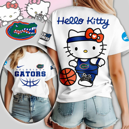 MEGA SALE - NEW CUSTOMIZED NCAA MAM14 FLG FL GATORS HELLO KITTY T-SHIRT, SWEATSHIRT, HOODIE & ZIP HOODIE