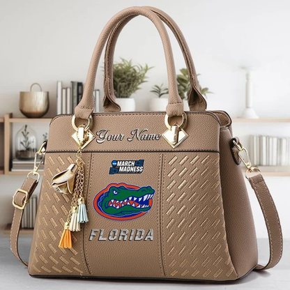 VIRAL EDITON - NEW CUSTOMIZED NCAA MAM14 FLG FL GATORS ZIP HANDBAG MULTICOLOR