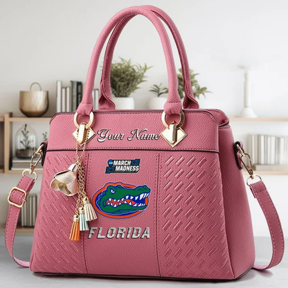VIRAL EDITON - NEW CUSTOMIZED NCAA MAM14 FLG FL GATORS ZIP HANDBAG MULTICOLOR