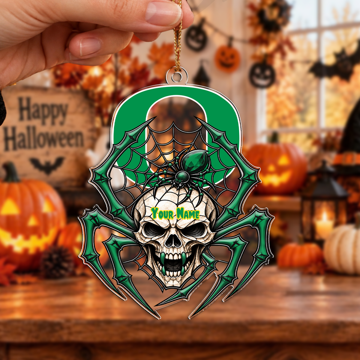 FINAL SALE - NEW CUSTOMIZED NCAA FBS14 OGD OREGON DUCKS HALLOWEEN ACRYLIC ORNAMENT