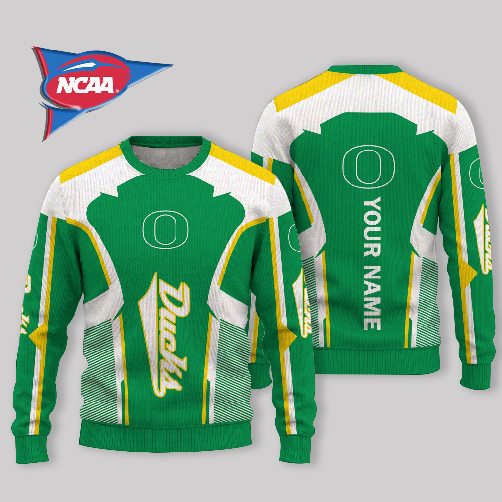 LIMITED EDITION - NEW CUSTOMIZED NCAA FBS14 OGD OREGON DUCKS UGLY SWEATER
