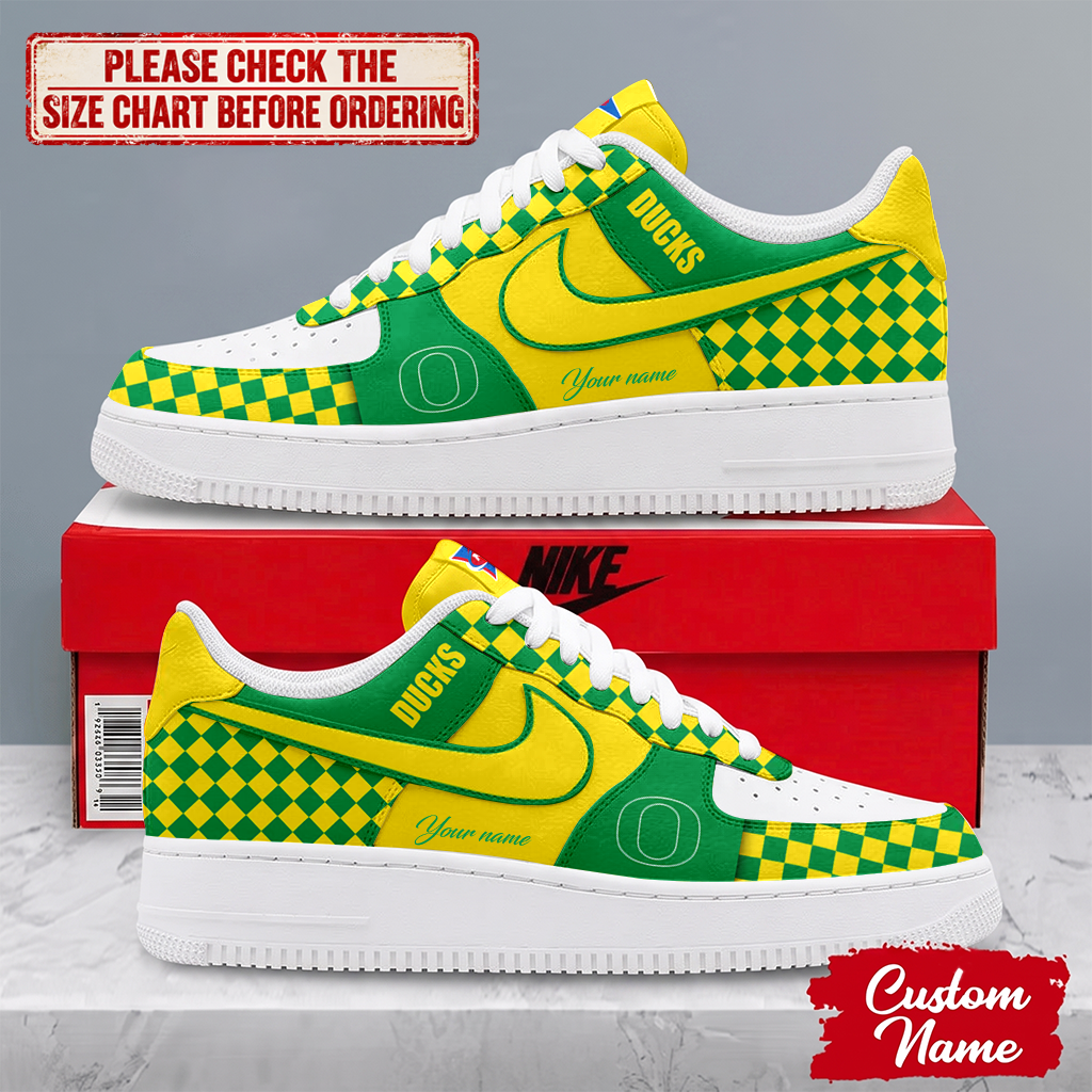 SPECIAL EDITION - NEW CUSTOMIZED NCAA FBS14 OGD OREGON DUCKS AF1 SHOES
