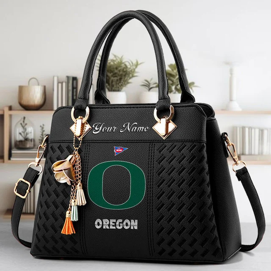 LIMITED EDITION - NEW CUSTOMIZED NCAA FBS14 OGD OG DUCKS ZIP HANDBAG MULTICOLOR