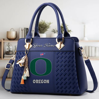 LIMITED EDITION - NEW CUSTOMIZED NCAA FBS14 OGD OG DUCKS ZIP HANDBAG MULTICOLOR
