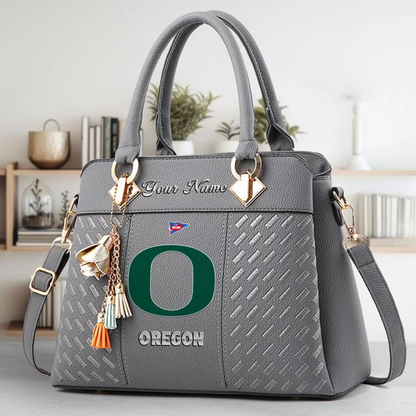 LIMITED EDITION - NEW CUSTOMIZED NCAA FBS14 OGD OG DUCKS ZIP HANDBAG MULTICOLOR