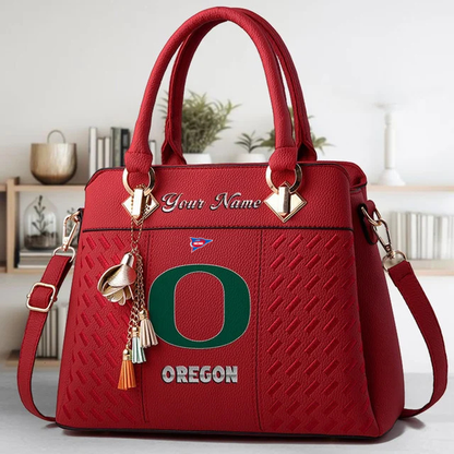 LIMITED EDITION - NEW CUSTOMIZED NCAA FBS14 OGD OG DUCKS ZIP HANDBAG MULTICOLOR