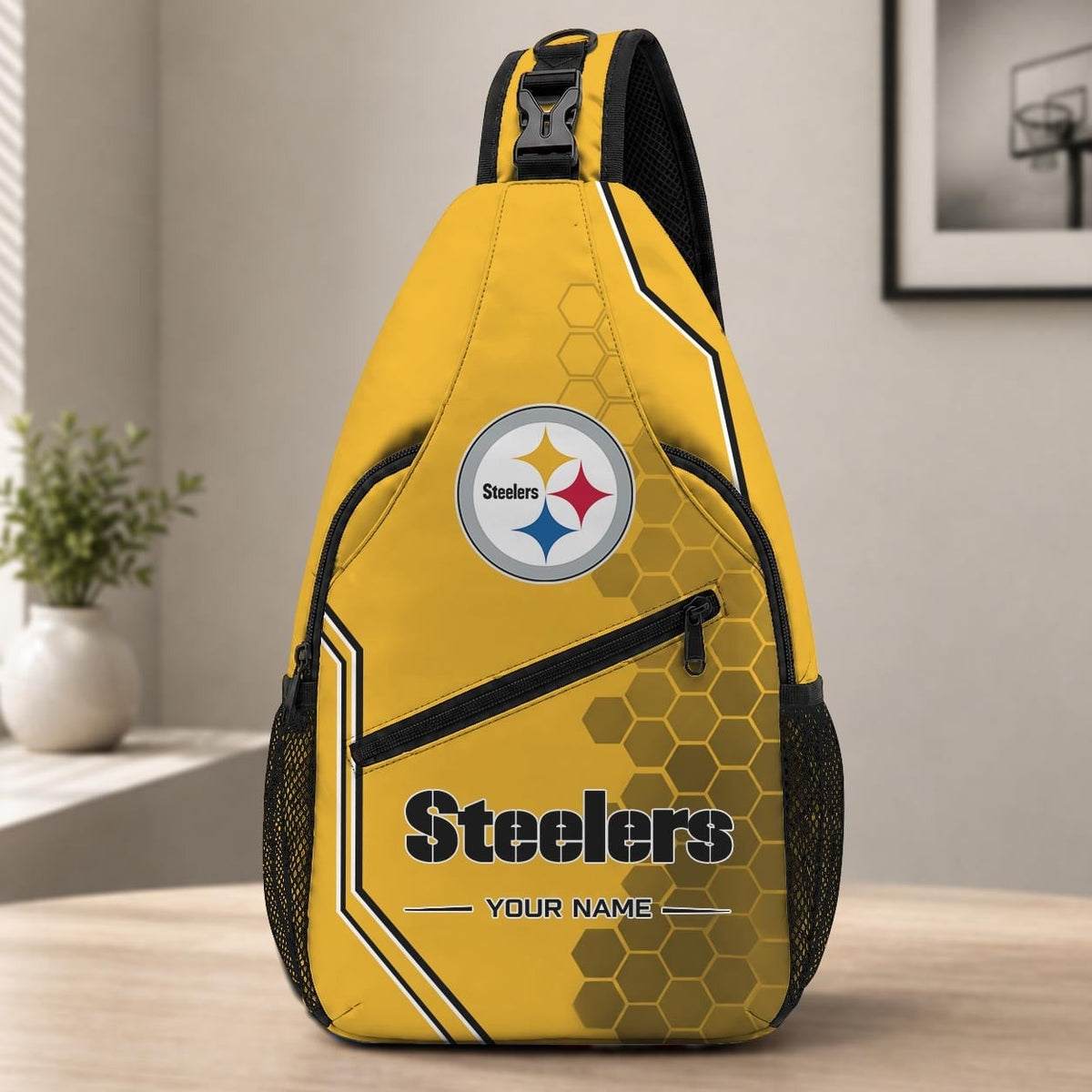ELITE EDITION - NEW CUSTOMIZED NFL14 PSB PITTSBURGH STEELERS SLING BAG