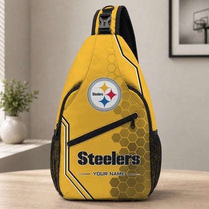 ELITE EDITION - NEW CUSTOMIZED NFL14 PSB PITTSBURGH STEELERS SLING BAG