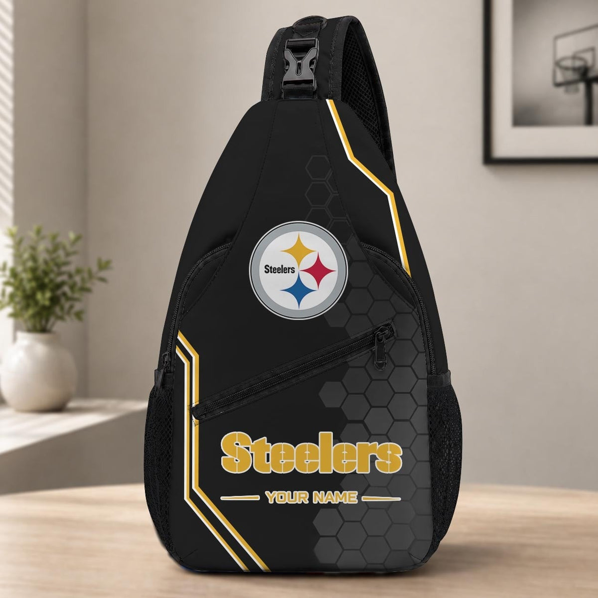 ELITE EDITION - NEW CUSTOMIZED NFL14 PSB PITTSBURGH STEELERS SLING BAG