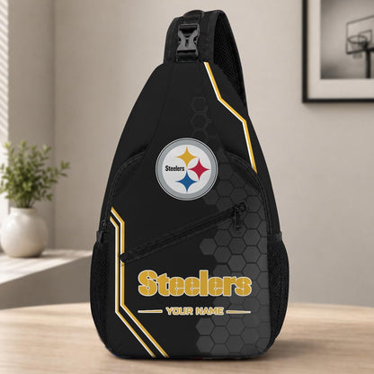 ELITE EDITION - NEW CUSTOMIZED NFL14 PSB PITTSBURGH STEELERS SLING BAG