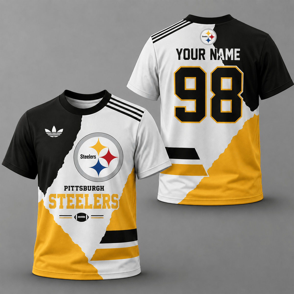 ELITE EDITION - NEW CUSTOMIZED NFL14 PSB PITTSBURGH STEELERS T-SHIRTS, POLO SHIRT & ZIP POLO SHIRT