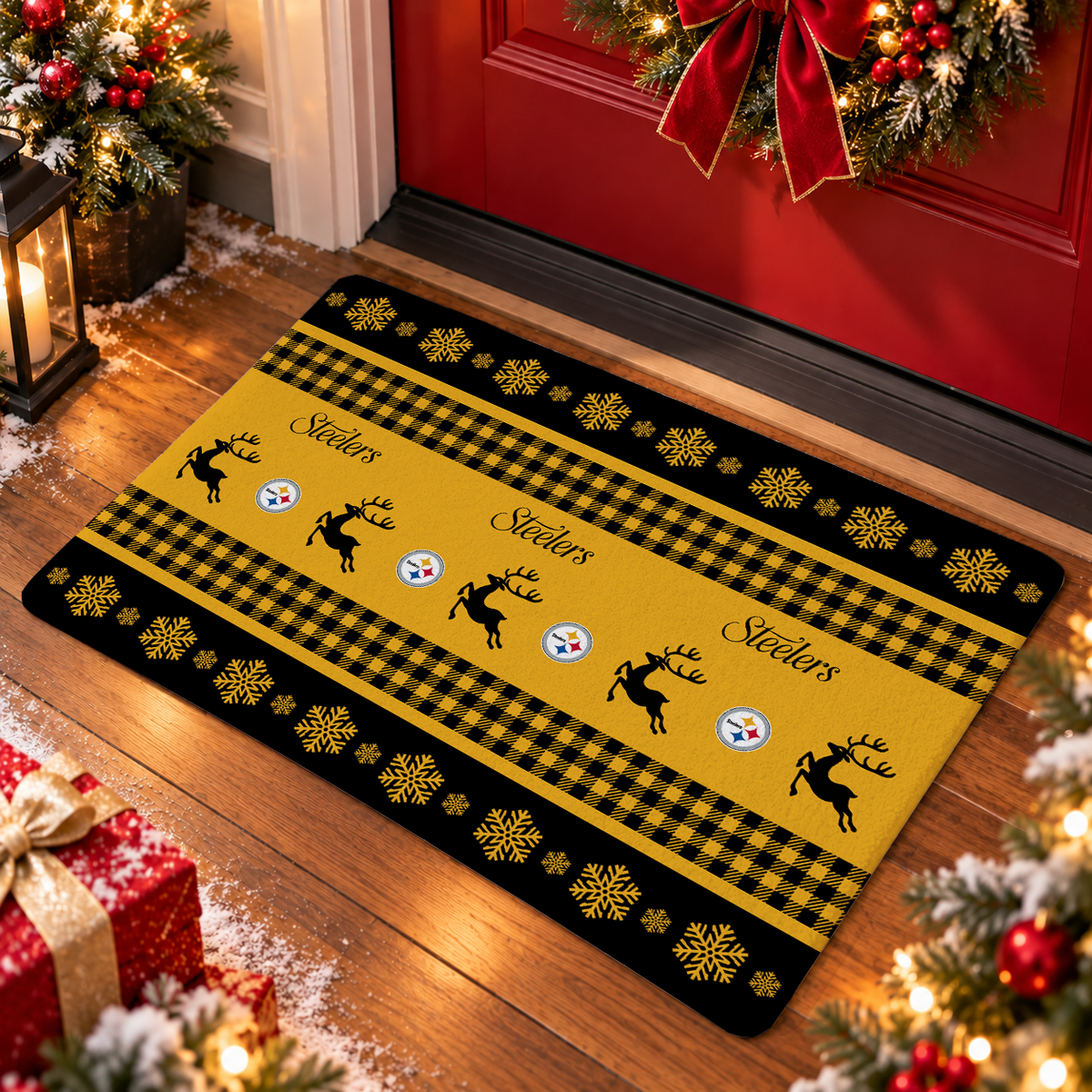 ELITE EDITION - NEW CUSTOMIZED NFL14 PSB PITTSBURGH STEELERS WATER-ABSORBENT FLOOR MAT