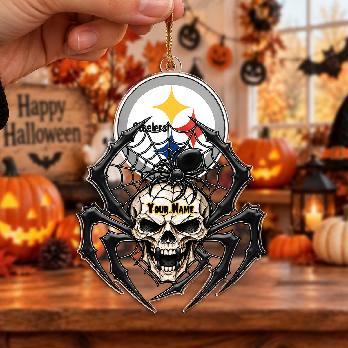 LIMITED EDITION - NEW CUSTOMIZED NFL14 PSB PITTSBURGH STEELERS CHRISTMAS ACRYLIC ORNAMENT