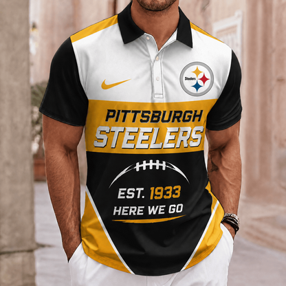 ELITE EDITION - NEW CUSTOMIZED NFL14 PSB PITTSBURGH STEELERS POLO SHIRT, ZIP POLO SHIRT & T-SHIRTS
