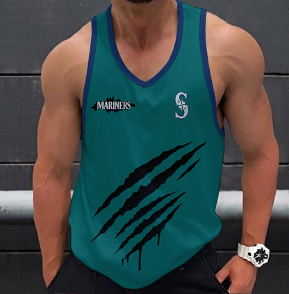 FINAL SALE - NEW CUSTOMIZED MLB14 SEATTLE MARINERS UNISEX TANK TOP