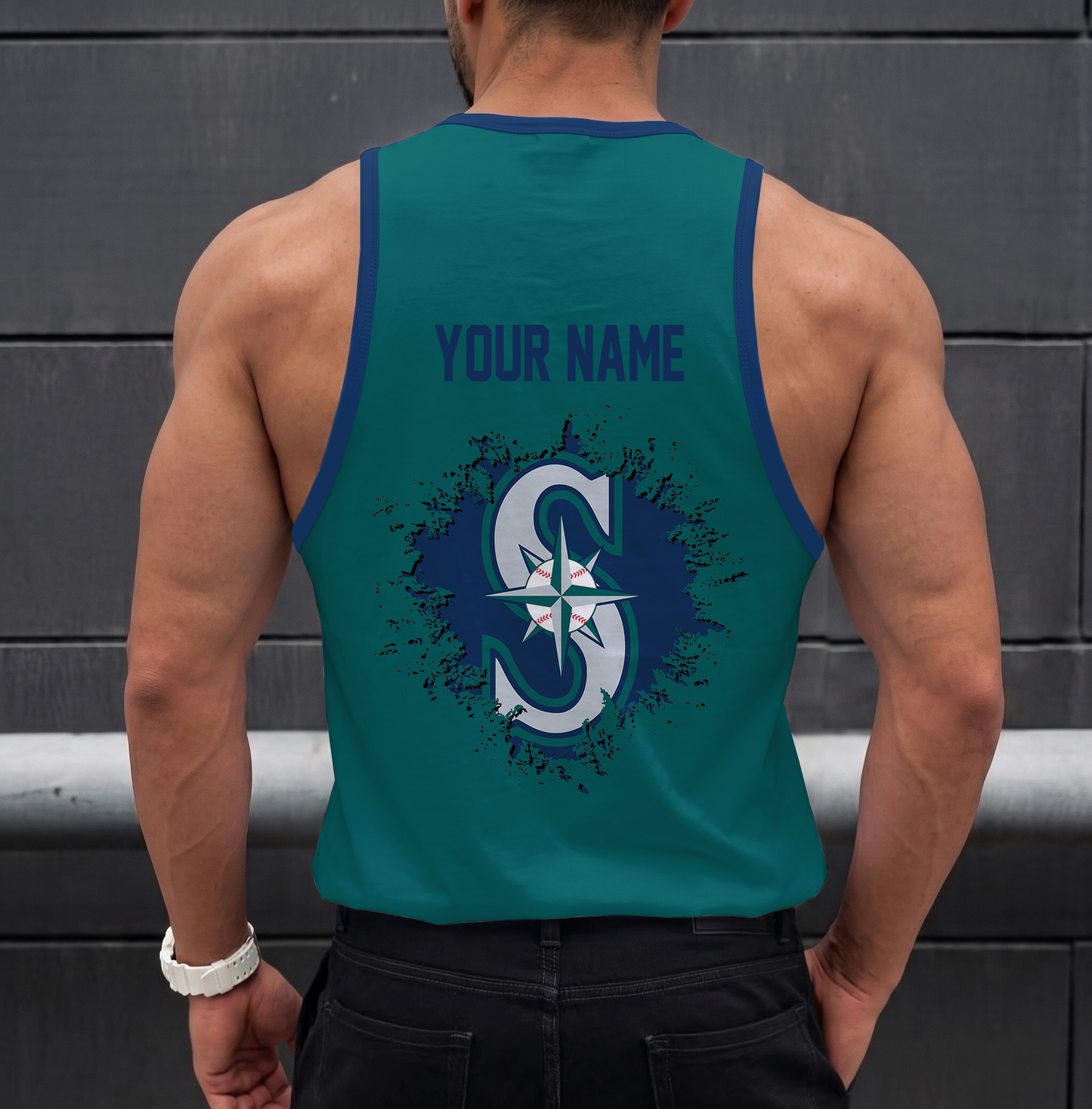 FINAL SALE - NEW CUSTOMIZED MLB14 SEATTLE MARINERS UNISEX TANK TOP