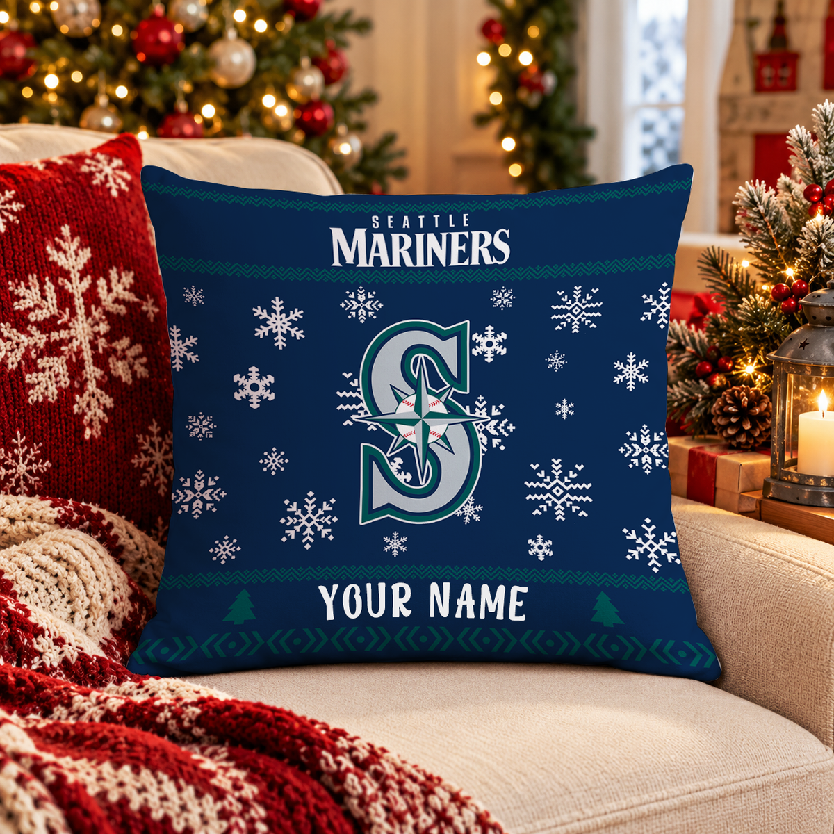 FINAL SALE - NEW PERSONALIZED MLB14 SMS SEATTLE MARINERS PILLOW CASE