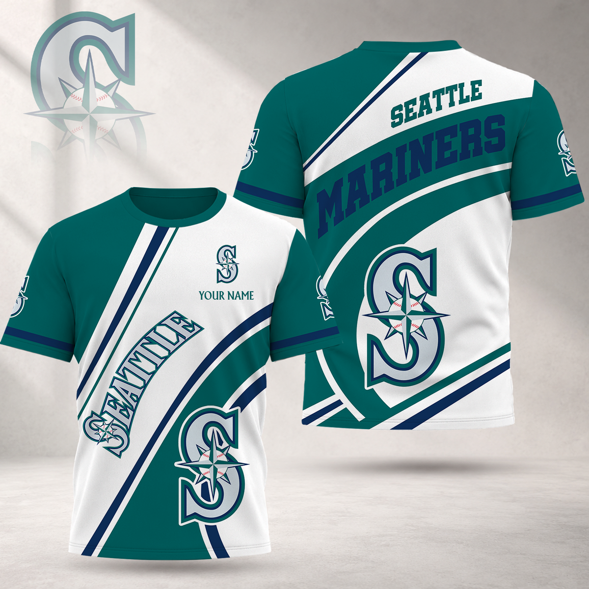 EXCLUSIVE EDITION - NEW CUSTOMIZED MLB14 SMS SEATTLE MARINERS T-SHIRT, POLO SHIRT, ZIP POLO SHIRT, SWEATSHIRT, HOODIE & ZIP HOODIE