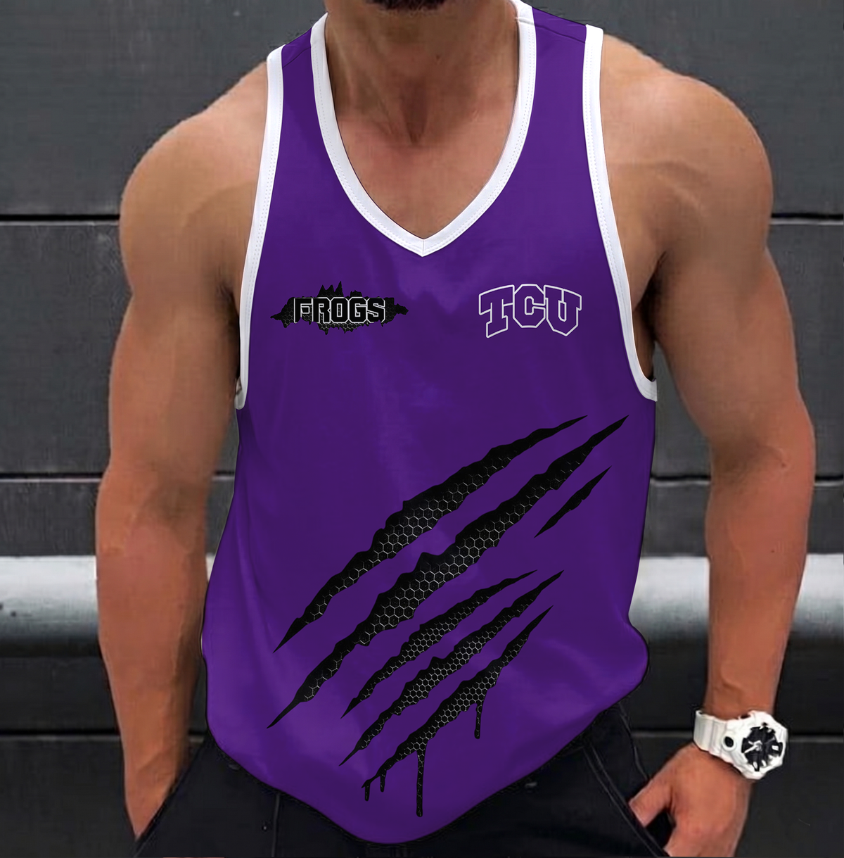 SPECIAL EDITION - NEW CUSTOMIZED NCAA CWS14 THF TCU HORNED FROGS UNISEX TANK TOP