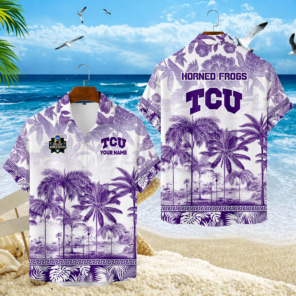 LIMITED EDITION - NEW CUSTOMIZED CWS14 THF TCU HORNED FROGS UNISEX HAWAIIAN SHIRT