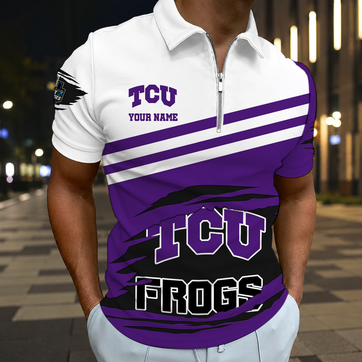 SPECIAL EDITION - NEW CUSTOMIZED NCAA CWS14 THF TCU HORNED FROGS T-SHIRT, POLO SHIRT, ZIP POLO SHIRT, SWEATSHIRT, HOODIE & ZIP HOODIE