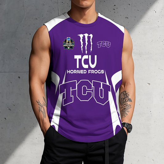 ACTIVE OFFER - NEW CUSTOMIZED | NCAA CWS14 THF TC HORNED FROGS MEN'S GYM SHIRT