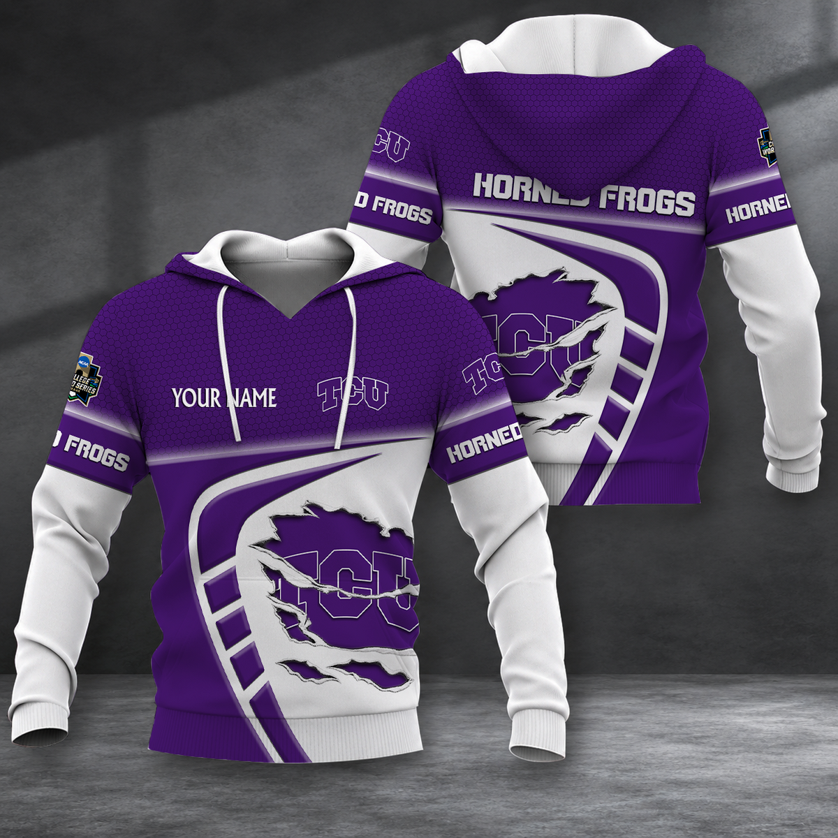 SPECIAL EDITION - NEW CUSTOMIZED NCAA CWS14 THF TCU HORNED FROGS T-SHIRT, POLO SHIRT, ZIP POLO SHIRT, SWEATSHIRT, HOODIE & ZIP HOODIE