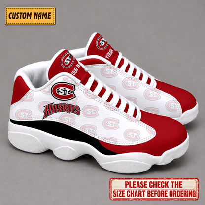 LIMITED EDITION - NEW CUSTOMIZED NCAA MFF14 SCH ST. CLOUD STATE HUSKIES AIR JORDAN 13 LOW TOP SNEAKER