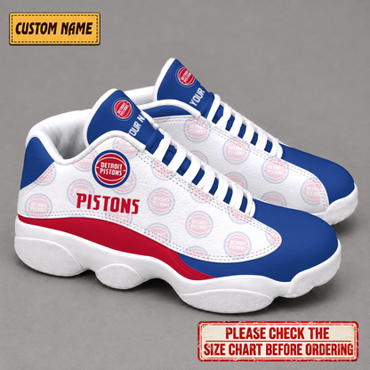 SPECIAL EDITION - NEW CUSTOMIZED NBA14 DPI DETROIT PISTONS AIR JORDAN 13 LOW TOP SNEAKER