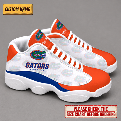 EXCLUSIVE EDITION - NEW CUSTOMIZED NCAA MAM14 FLG FLORIDA GATORS AIR JORDAN 13 LOW TOP SNEAKER