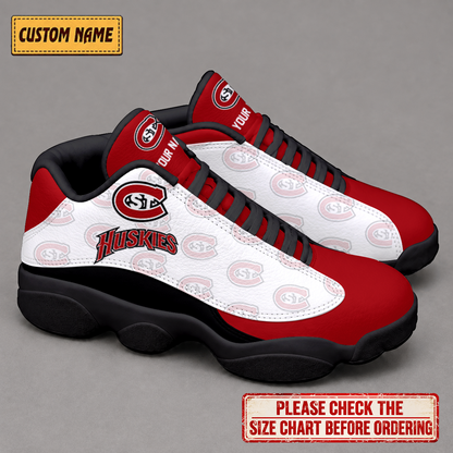 LIMITED EDITION - NEW CUSTOMIZED NCAA MFF14 SCH ST. CLOUD STATE HUSKIES AIR JORDAN 13 LOW TOP SNEAKER