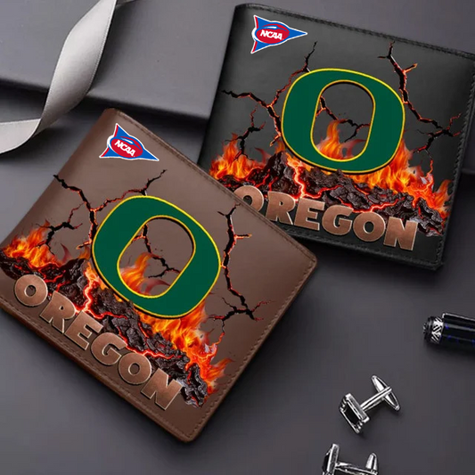 LIMITED EDITION - NEW CUSTOMIZED FBS NCAA14 OGD OG DUCKS LEATHER WALLET