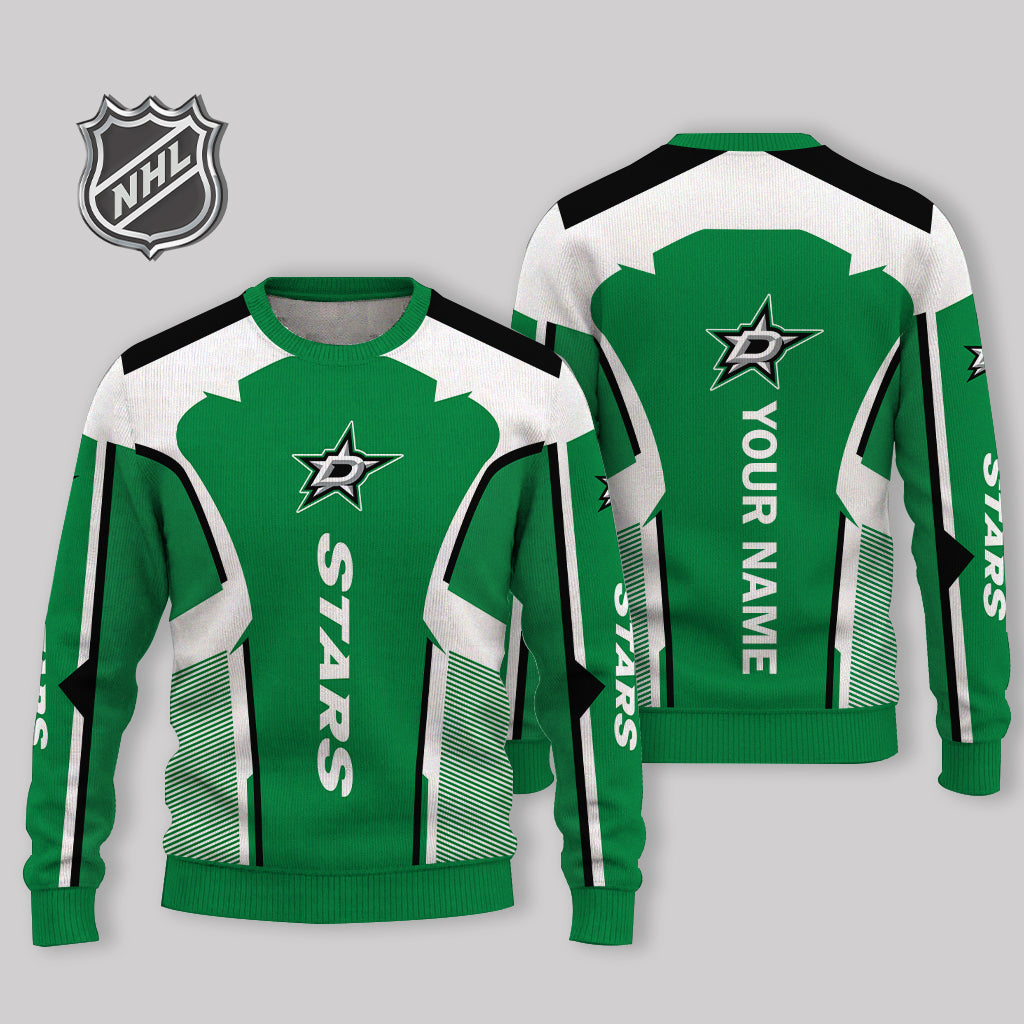 LIMITED EDITION - NEW CUSTOMIZED NHL15 DLS DALLAS STARS UGLY SWEATER