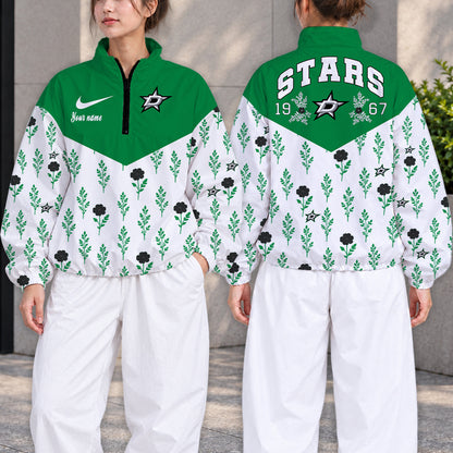 SPECIAL EDITION - NEW CUSTOMIZED NHL15 DLS DALLAS STARS V-NECK ZIPPER SWEATSHIRT JACKET