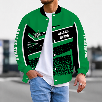 LIMITED EDITION - NEW CUSTOMIZED NHL15 DLS DALLAS STARS SATIN VARSITY JACKET & BASEBALL JACKET
