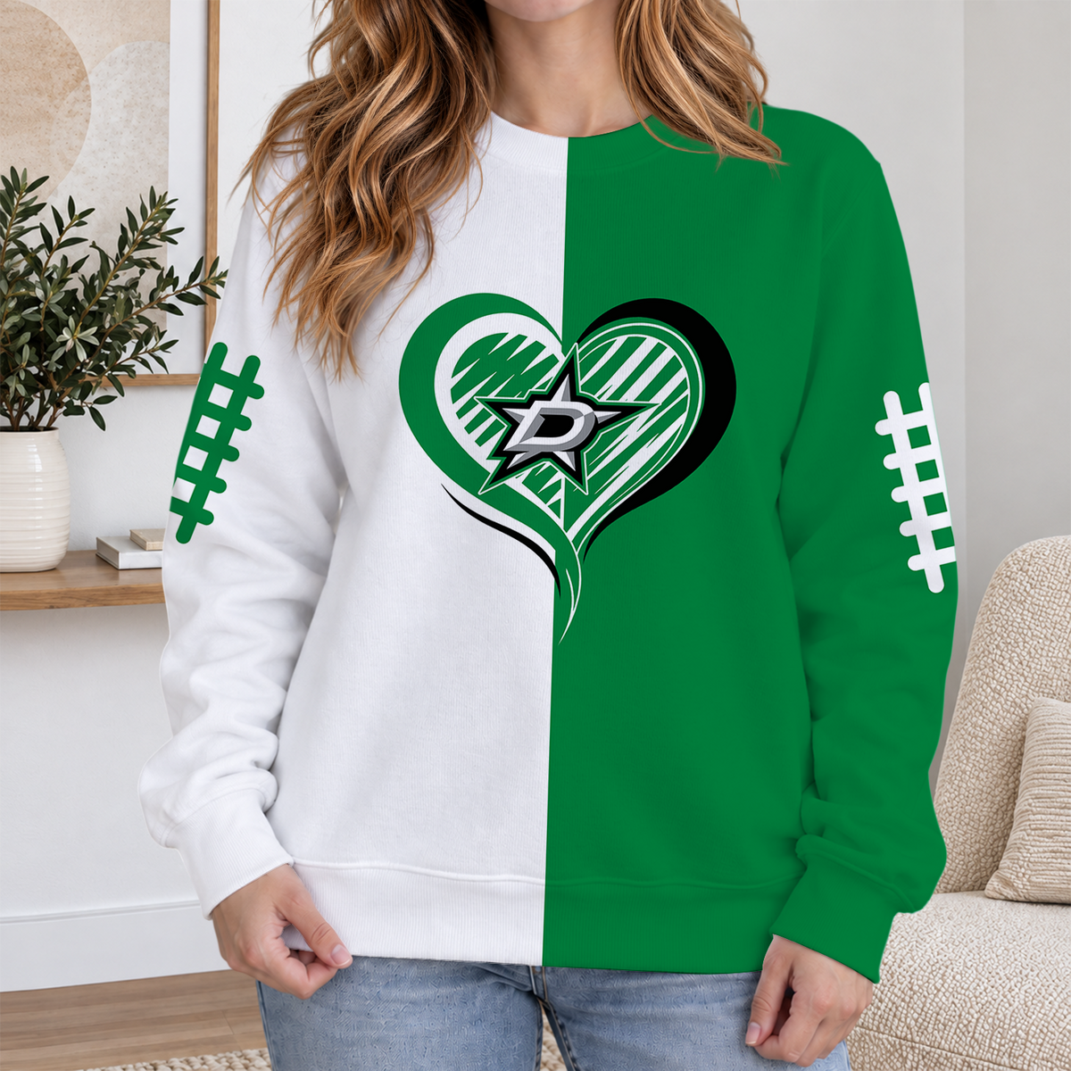 LIMITED EDITION - NEW CUSTOMIZED NHL15 DLS DALLAS STARS RIBBED HOODIE & SWEATSHIRT