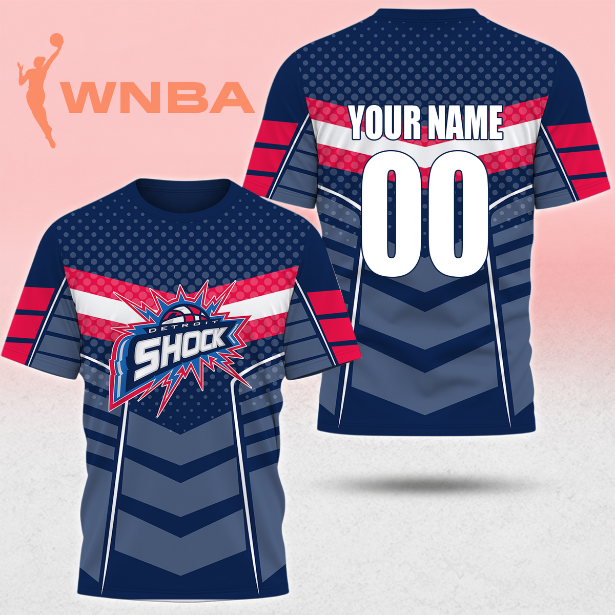 SPECIAL EDITION - NEW CUSTOMIZED WNBA15 DTS DETROIT SHOCK T-SHIRT, POLO SHIRT, ZIP POLO SHIRT, SWEATSHIRT, HOODIE & ZIP HOODIE