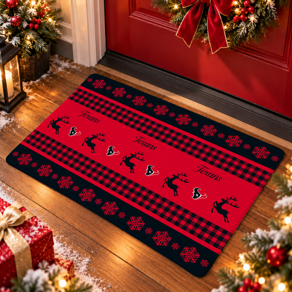 ELITE EDITION - NEW CUSTOMIZED NFL15 HTT HOUSTON TEXANS WATER-ABSORBENT FLOOR MAT