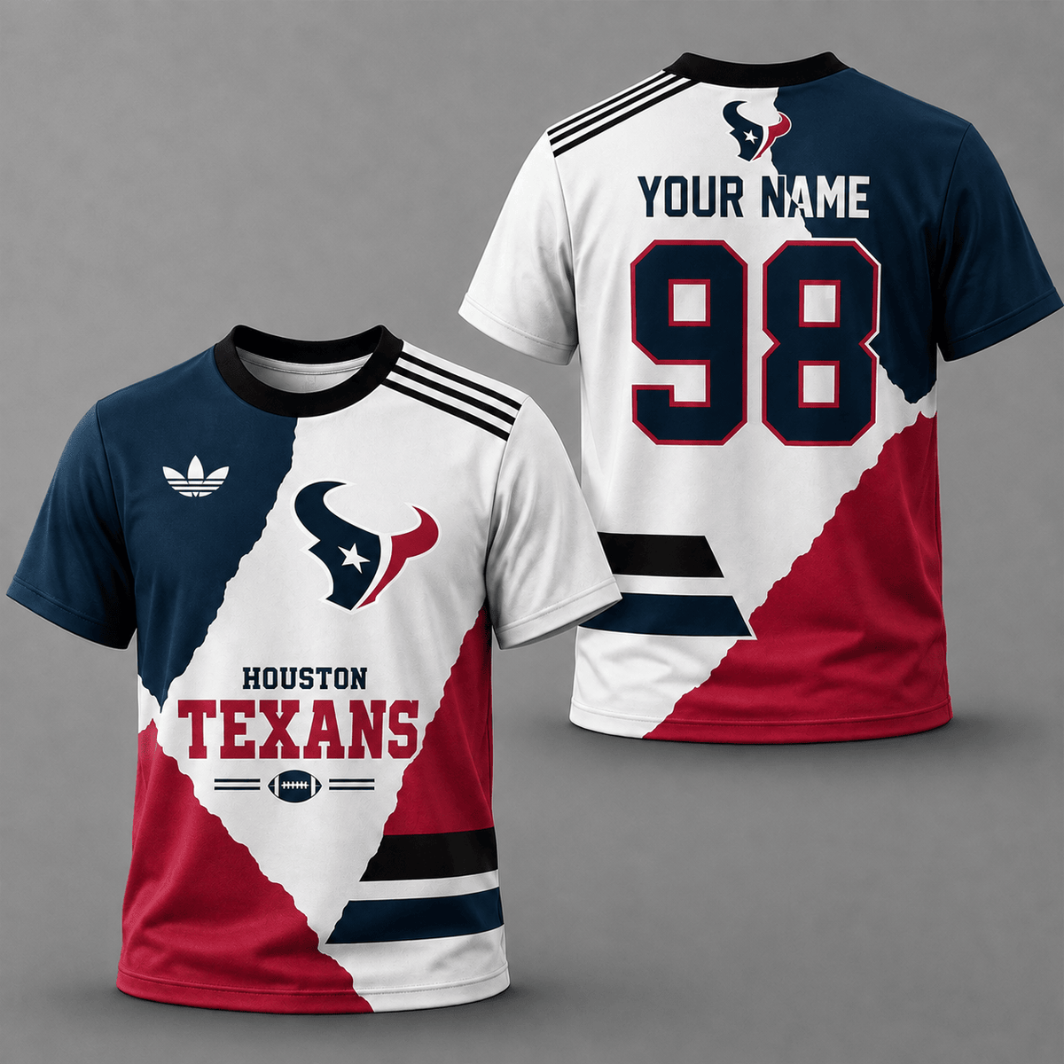 ELITE EDITION - NEW CUSTOMIZED NFL15 HTT HOUSTON TEXANS T-SHIRTS, POLO SHIRT & ZIP POLO SHIRT