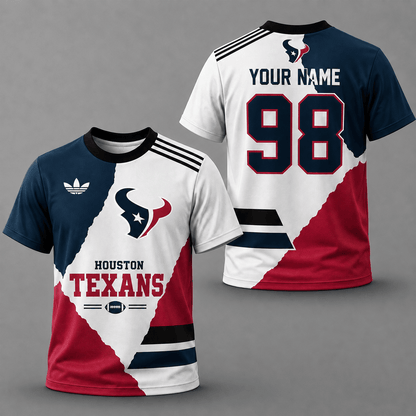 ELITE EDITION - NEW CUSTOMIZED NFL15 HTT HOUSTON TEXANS T-SHIRTS, POLO SHIRT & ZIP POLO SHIRT
