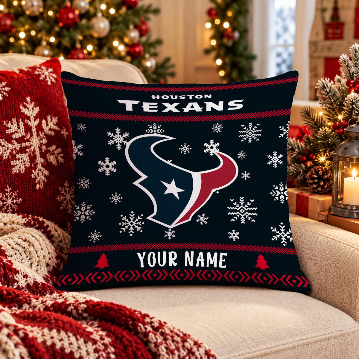 FINAL SALE - NEW PERSONALIZED NFL15 HTT HOUSTON TEXANS PILLOW CASE
