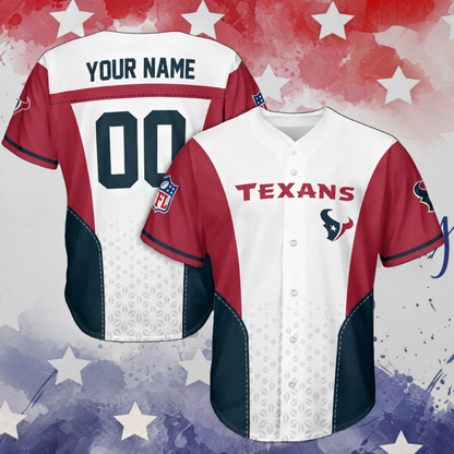 VIRAL EDITION - NEW CUSTOMIZED NFL15 HTT HOUSTON TEXANS BASEBALL JERSEY
