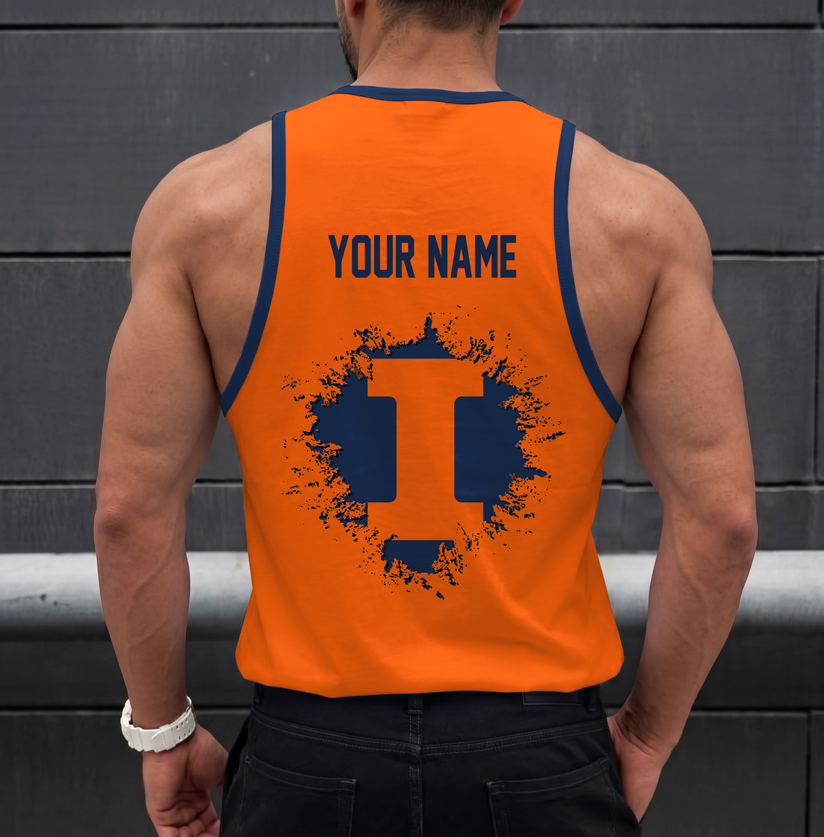 EXCLUSIVE EDTION - NEW CUSTOMIZED NCAA MAM15 IFI ILLINOIS FIGHTING ILLINI STRAPPY UNISEX TANK TOP