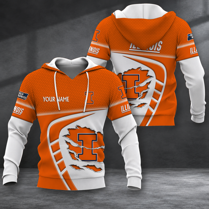 HOT DEAL - NEW CUSTOMIZED NCAA MAM15 IFI ILLINOIS FIGHTING ILLINI T-SHIRT, POLO SHIRT, ZIP POLO SHIRT, SWEATSHIRT, HOODIE & ZIP HOODIE